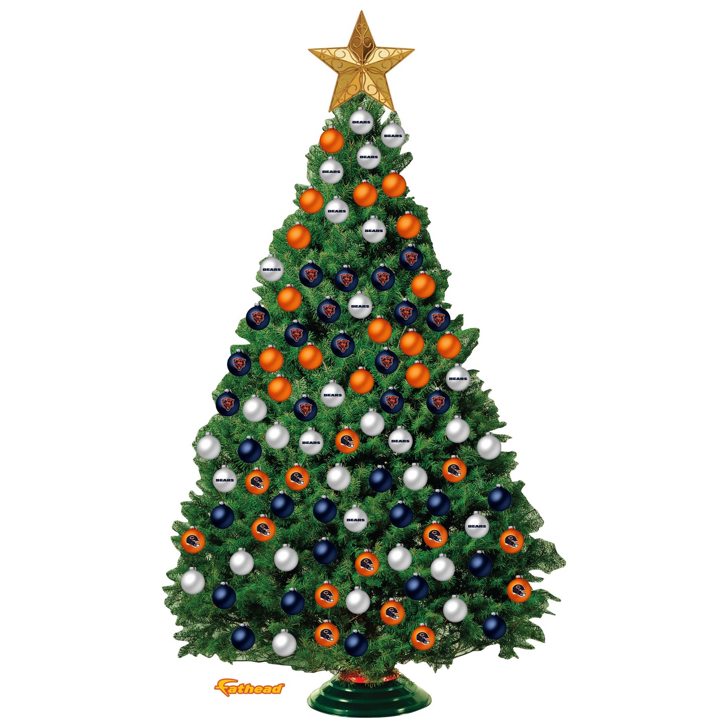 Chicago Bears - Decorate Your Own Christmas Tree - Official NFL - Reusable Vinyl Wall Decals