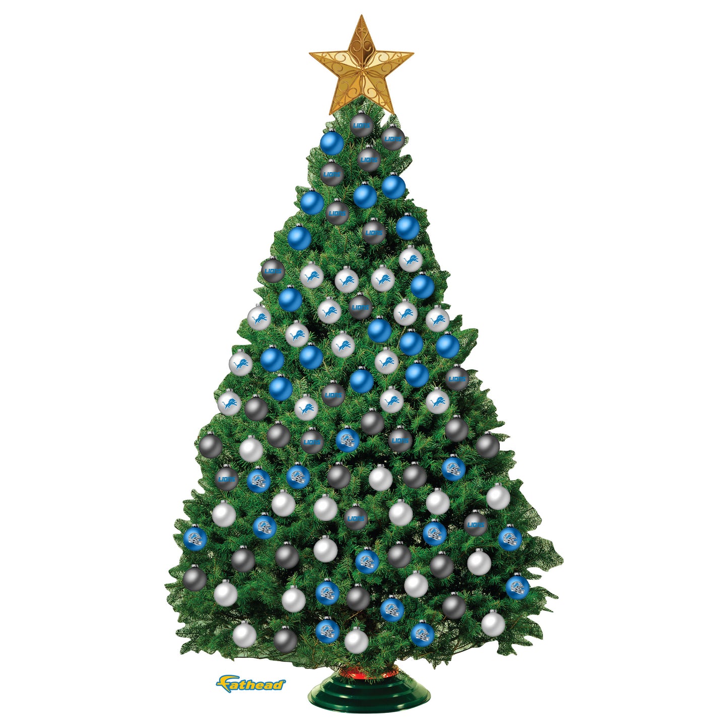 Detroit Lions - Decorate Your Own Christmas Tree - Official NFL - Reusable Vinyl Wall Decals