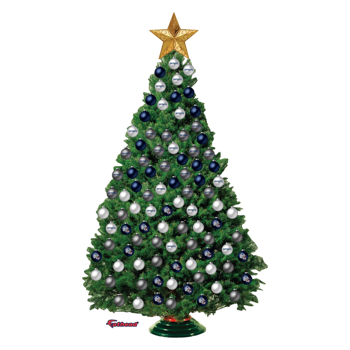 New England Patriots - Decorate Your Own Christmas Tree - Official NFL - Reusable Vinyl Wall Decals