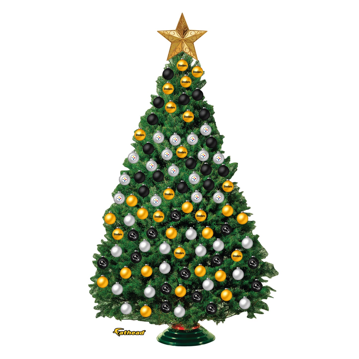 Pittsburgh Steelers - Decorate Your Own Christmas Tree - Official NFL - Reusable Vinyl Wall Decals