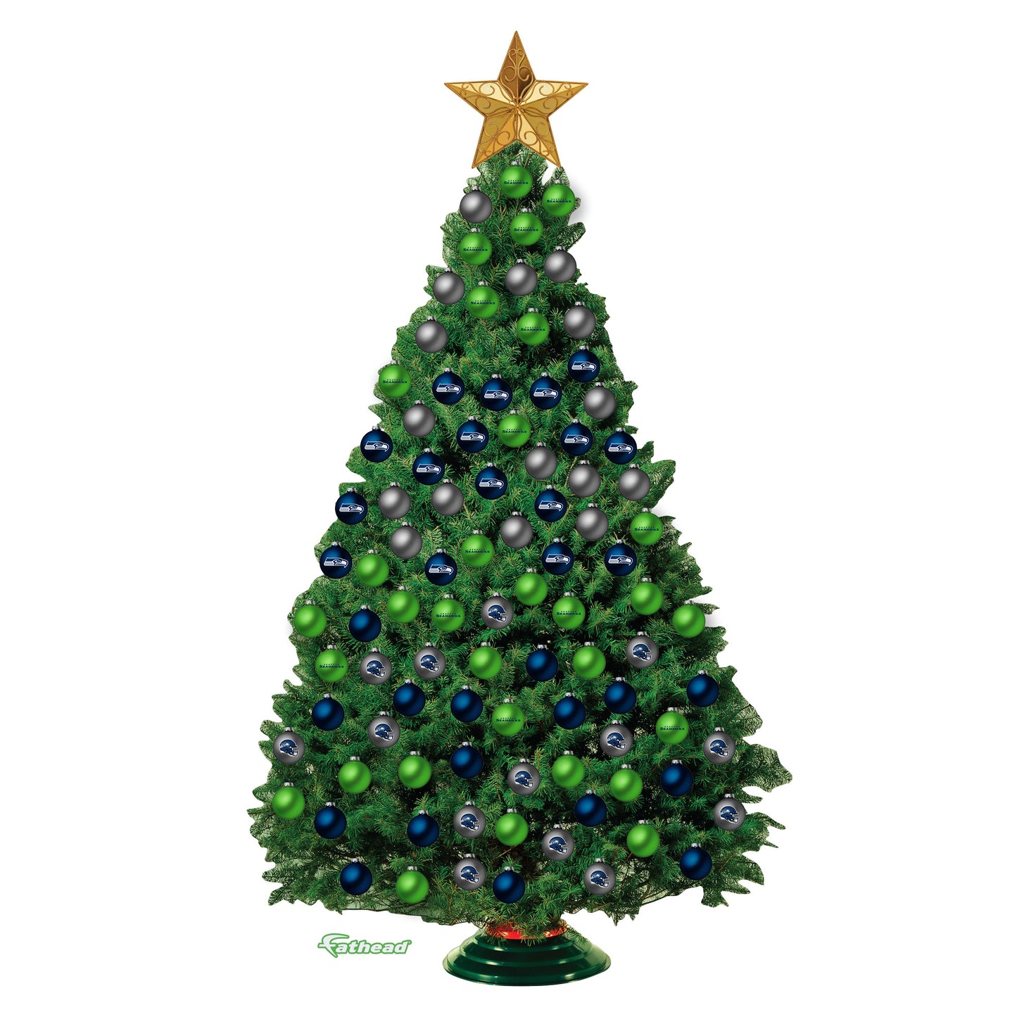 Seattle Seahawks - Decorate Your Own Christmas Tree - Official NFL - Reusable Vinyl Wall Decals