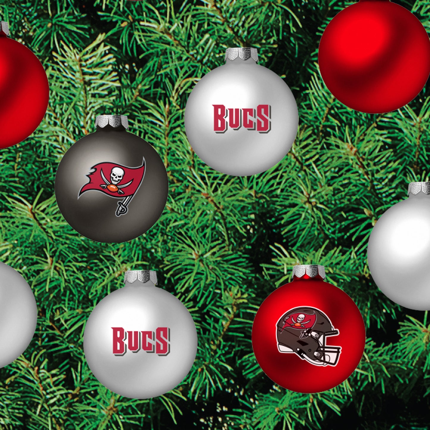 Tampa Bay Buccaneers - Decorate Your Own Christmas Tree - Official NFL - Reusable Vinyl Wall Decals