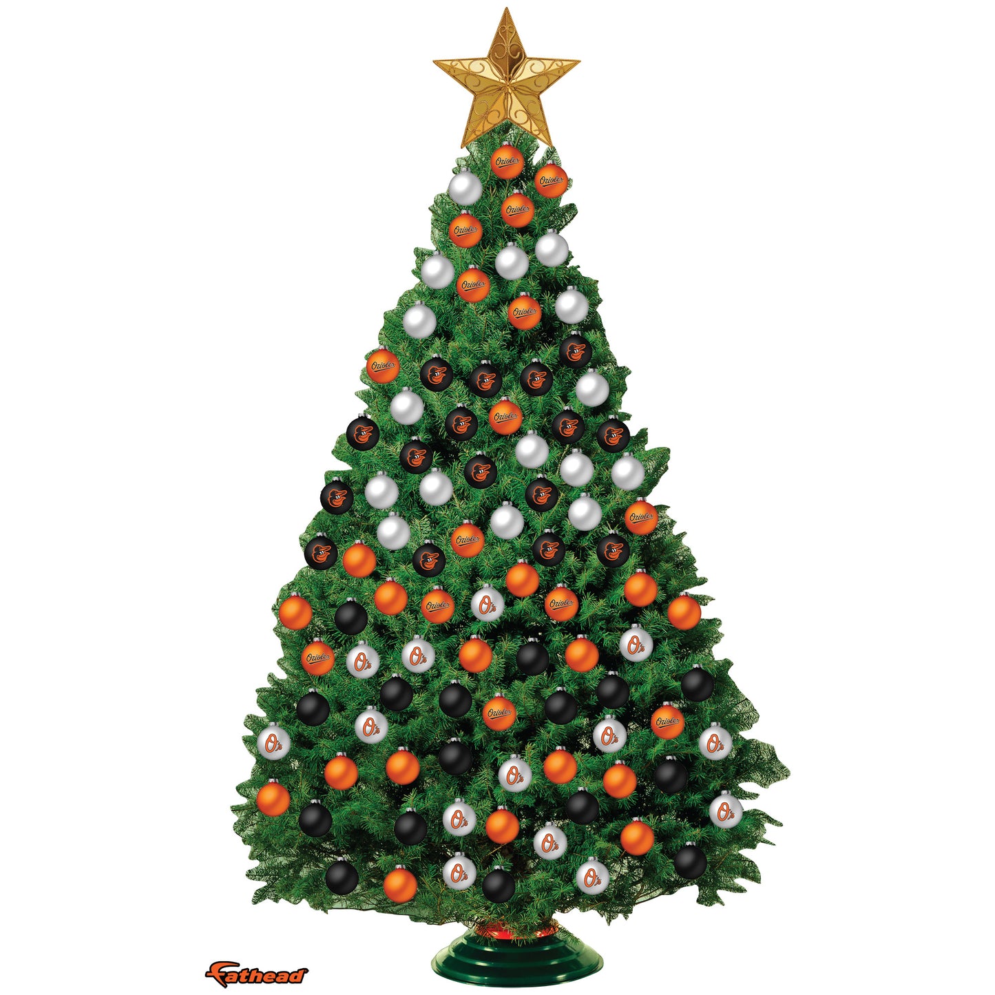 Baltimore Orioles - Decorate Your Own Christmas Tree - Official MLB - Reusable Vinyl Wall Decals