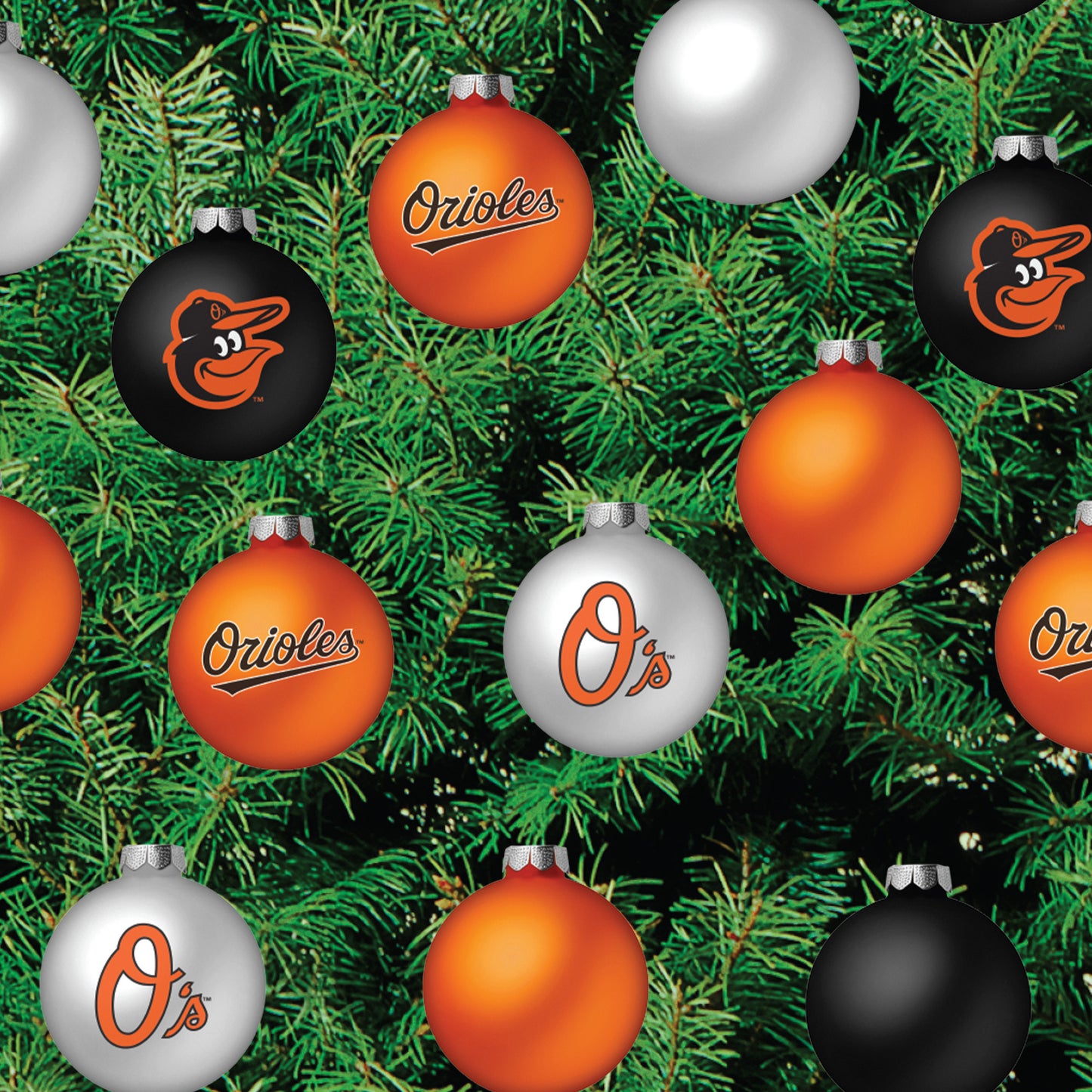 Baltimore Orioles - Decorate Your Own Christmas Tree - Official MLB - Reusable Vinyl Wall Decals