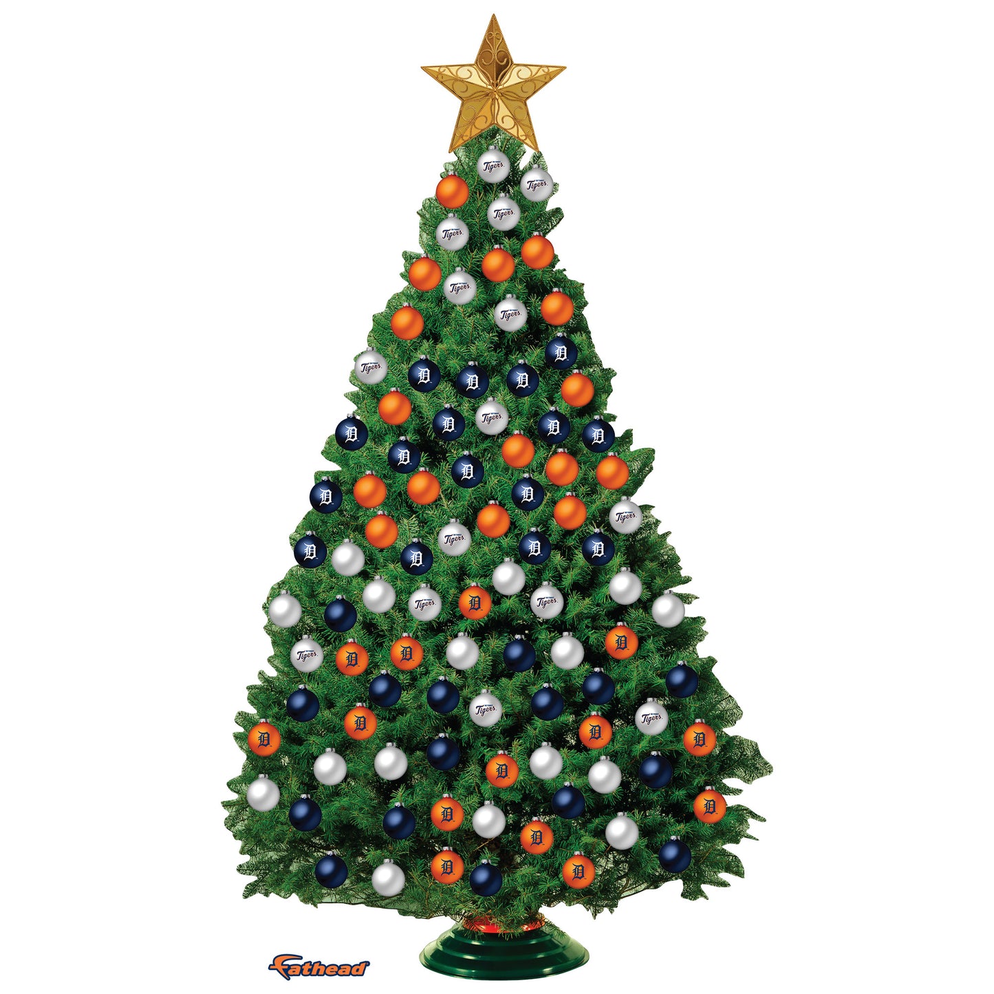 Detroit Tigers - Decorate Your Own Christmas Tree - Official MLB - Reusable Vinyl Wall Decals