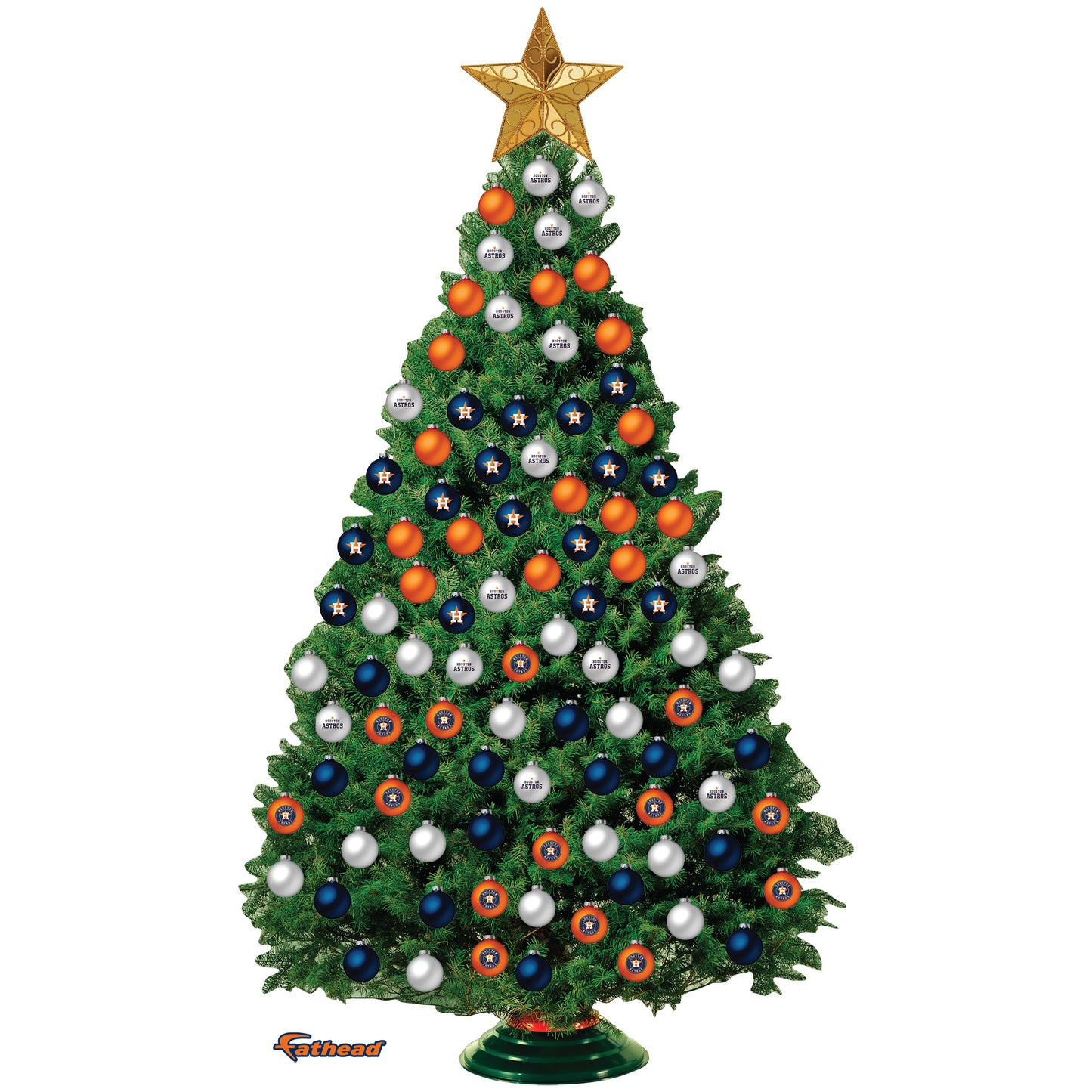 Houston Astros - Decorate Your Own Christmas Tree - Official MLB - Reusable Vinyl Wall Decals