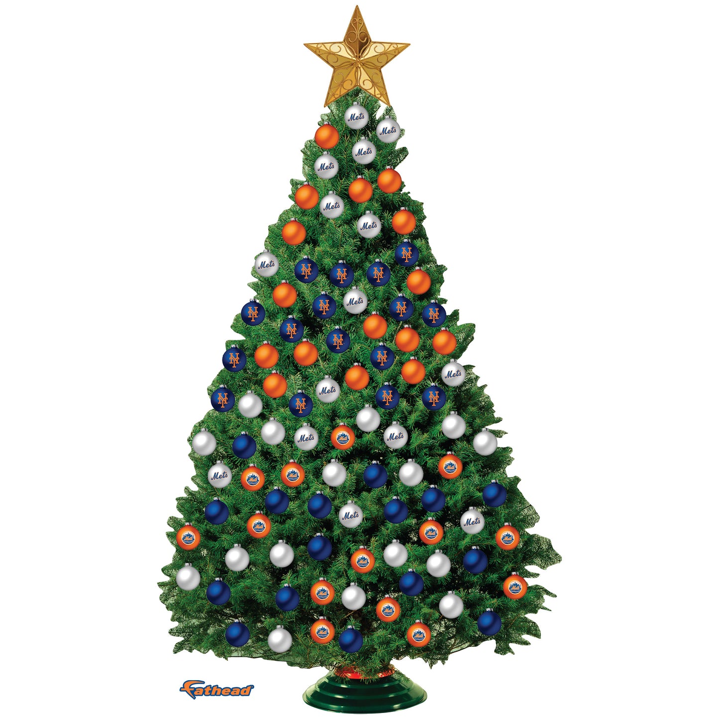 New York Mets - Decorate Your Own Christmas Tree - Official MLB - Reusable Vinyl Wall Decals