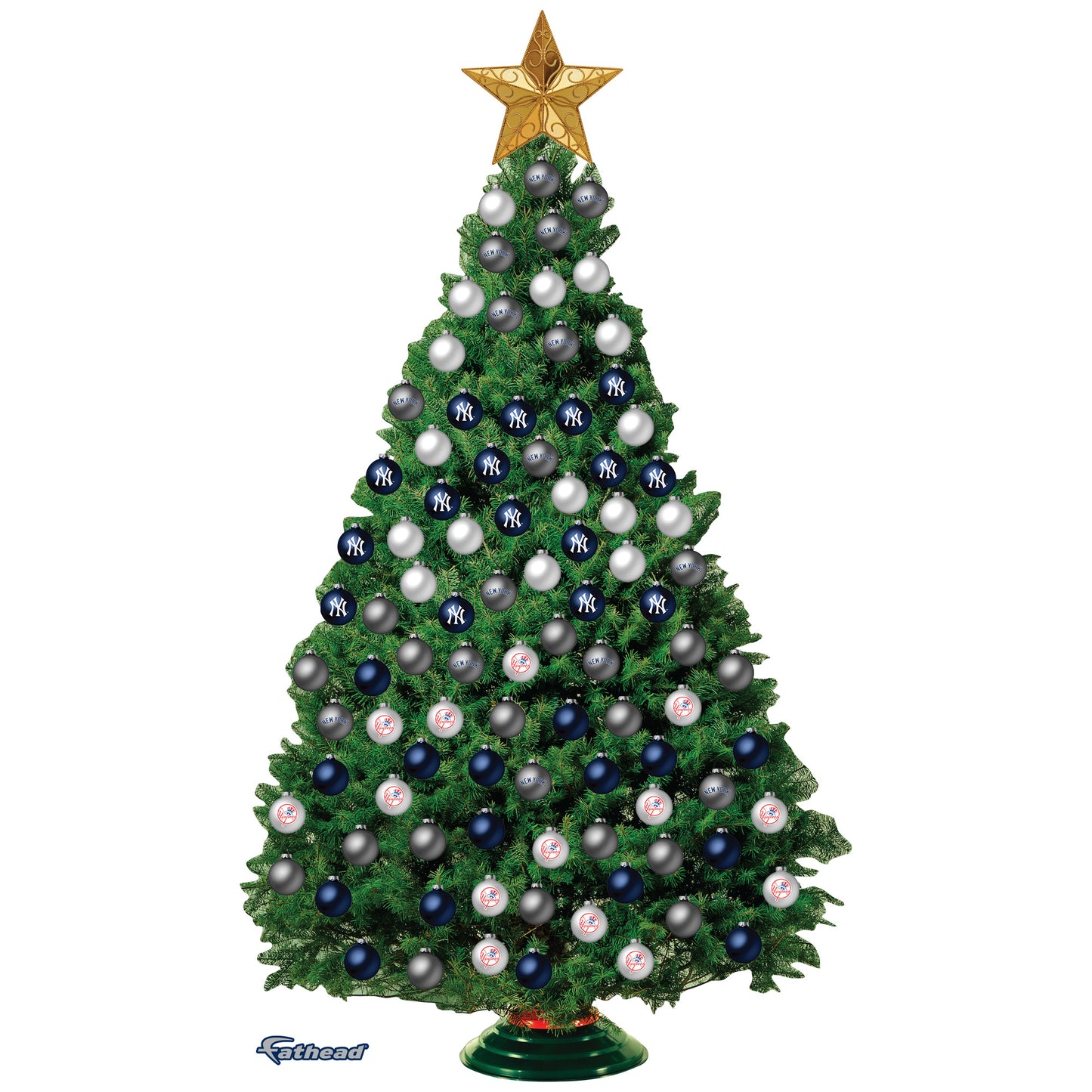 New York Yankees - Decorate Your Own Christmas Tree - Official MLB - Reusable Vinyl Wall Decals