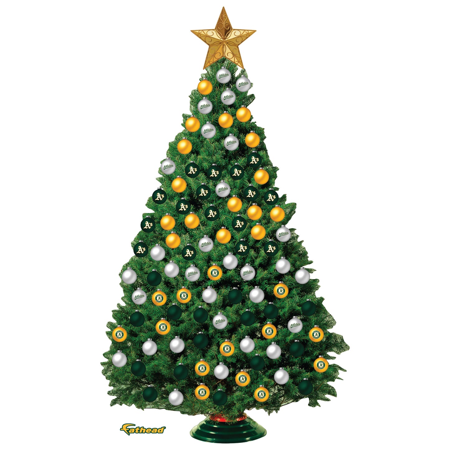 Oakland Athletics - Decorate Your Own Christmas Tree - Official MLB - Reusable Vinyl Wall Decals