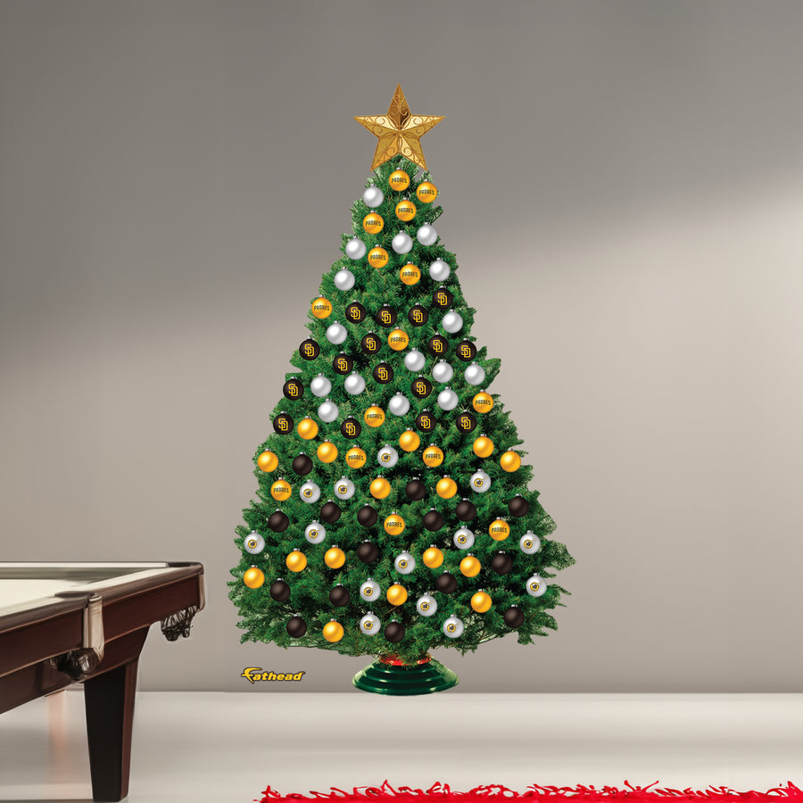 San Diego Padres - Decorate Your Own Christmas Tree - Official MLB - Reusable Vinyl Wall Decals
