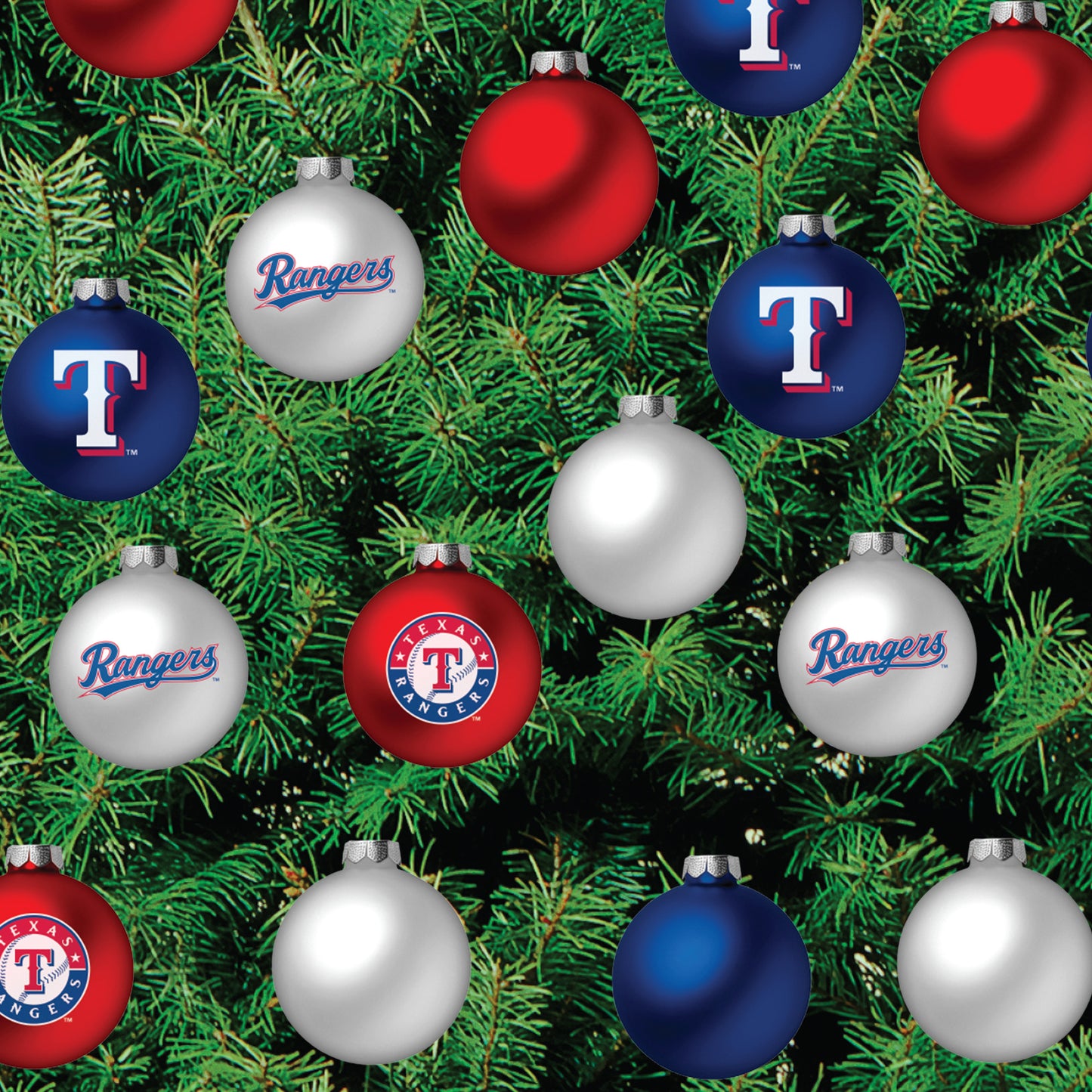 Texas Rangers - Decorate Your Own Christmas Tree - Official MLB - Reusable Vinyl Wall Decals