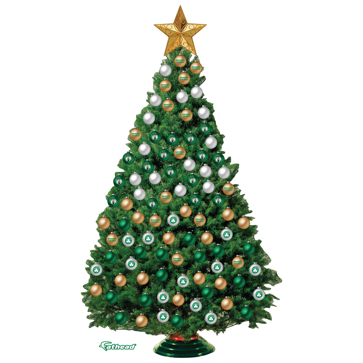 Boston Celtics - Decorate Your Own Christmas Tree - Official NBA - Reusable Vinyl Wall Decals