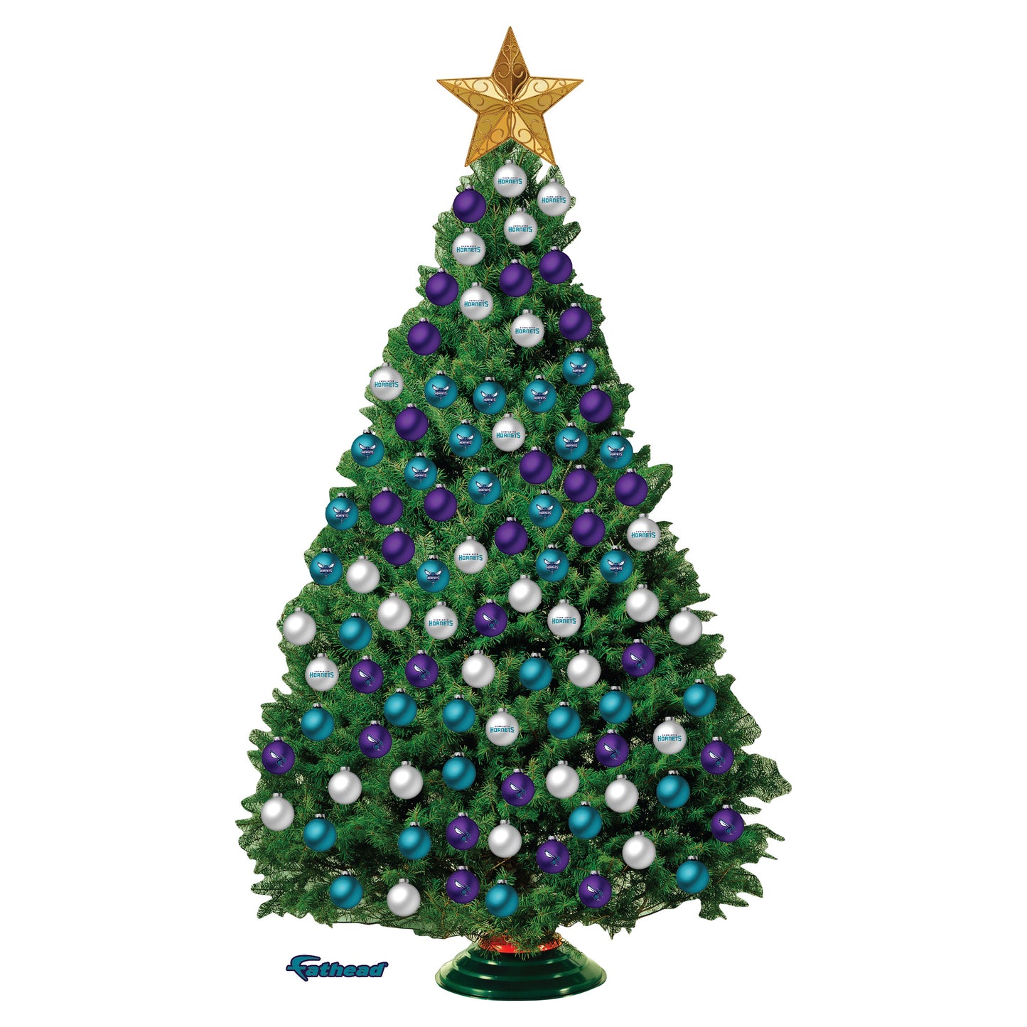 Charlotte Hornets - Decorate Your Own Christmas Tree - Official NBA - Reusable Vinyl Wall Decals