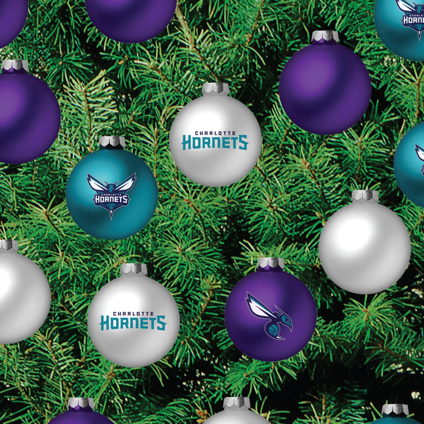 Charlotte Hornets - Decorate Your Own Christmas Tree - Official NBA - Reusable Vinyl Wall Decals