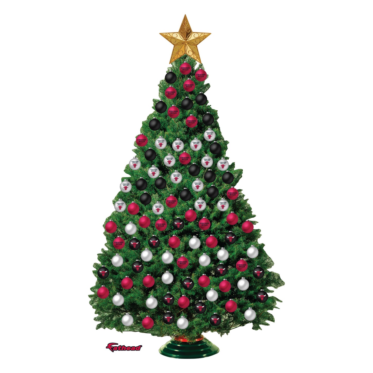 Chicago Bulls - Decorate Your Own Christmas Tree - Official NBA - Reusable Vinyl Wall Decals