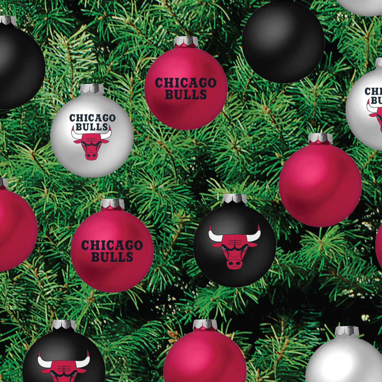 Chicago Bulls - Decorate Your Own Christmas Tree - Official NBA - Reusable Vinyl Wall Decals