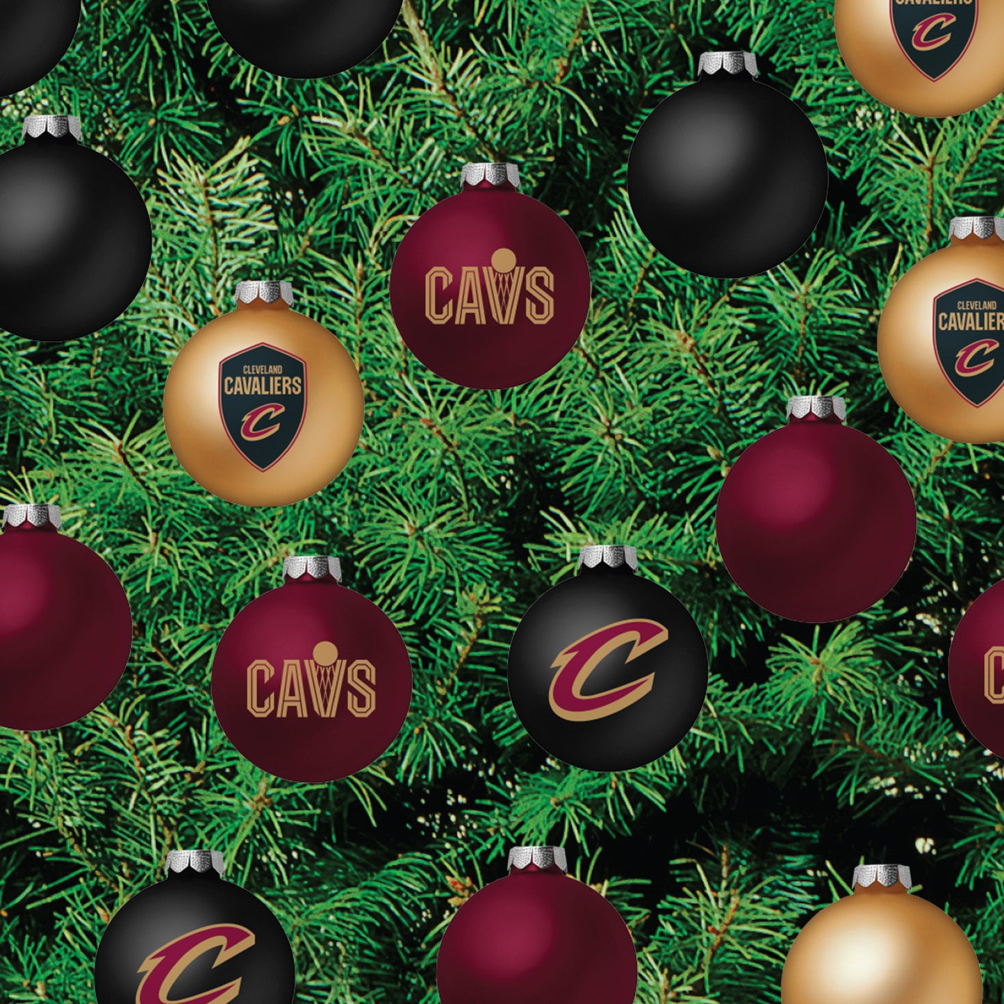 Cleveland Cavaliers - Decorate Your Own Christmas Tree - Official NBA - Reusable Vinyl Wall Decals