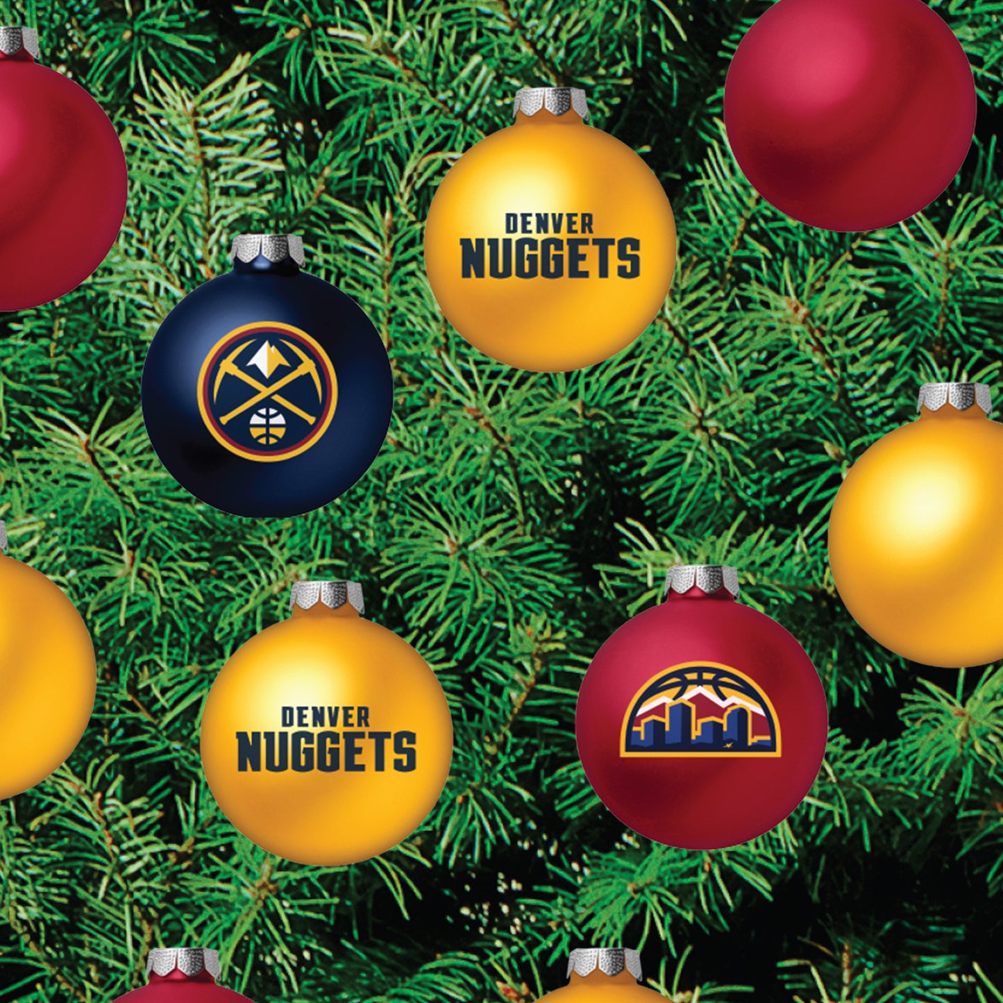 Denver Nuggets - Decorate Your Own Christmas Tree - Official NBA - Reusable Vinyl Wall Decals