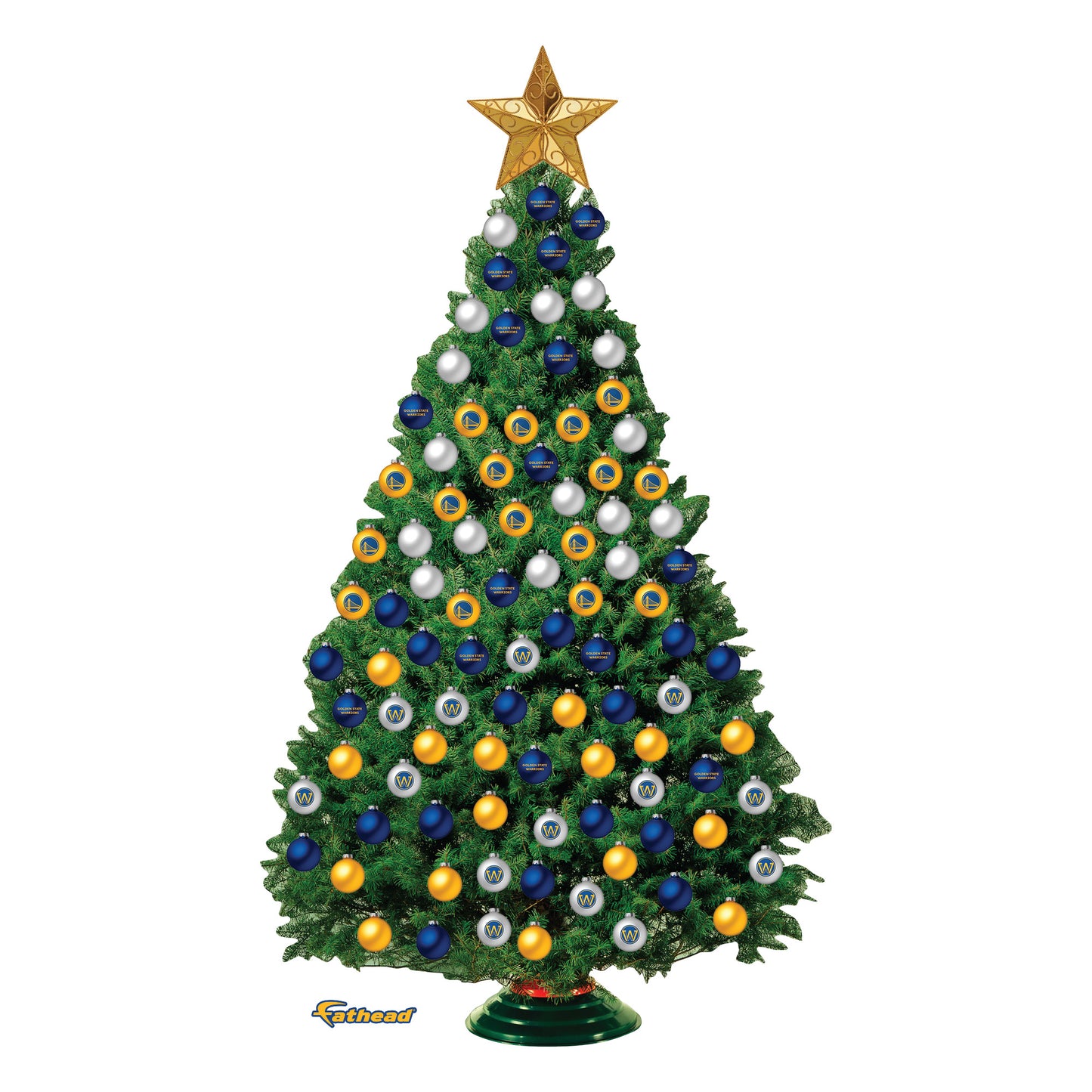 Golden State Warriors - Decorate Your Own Christmas Tree - Official NBA - Reusable Vinyl Wall Decals