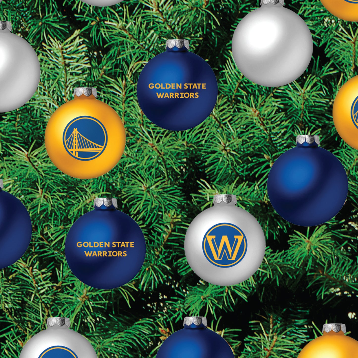 Golden State Warriors - Decorate Your Own Christmas Tree - Official NBA - Reusable Vinyl Wall Decals