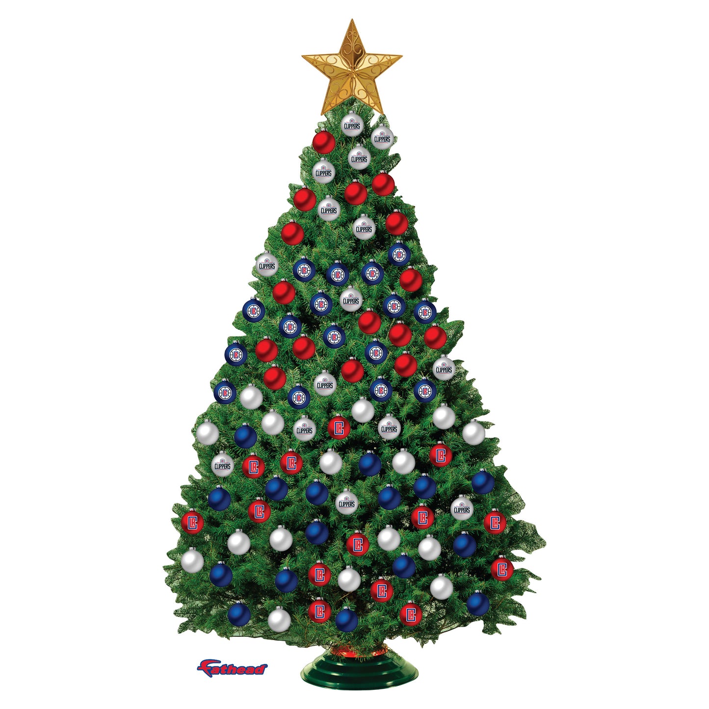 Los Angeles Clippers - Decorate Your Own Christmas Tree - Official NBA - Reusable Vinyl Wall Decals