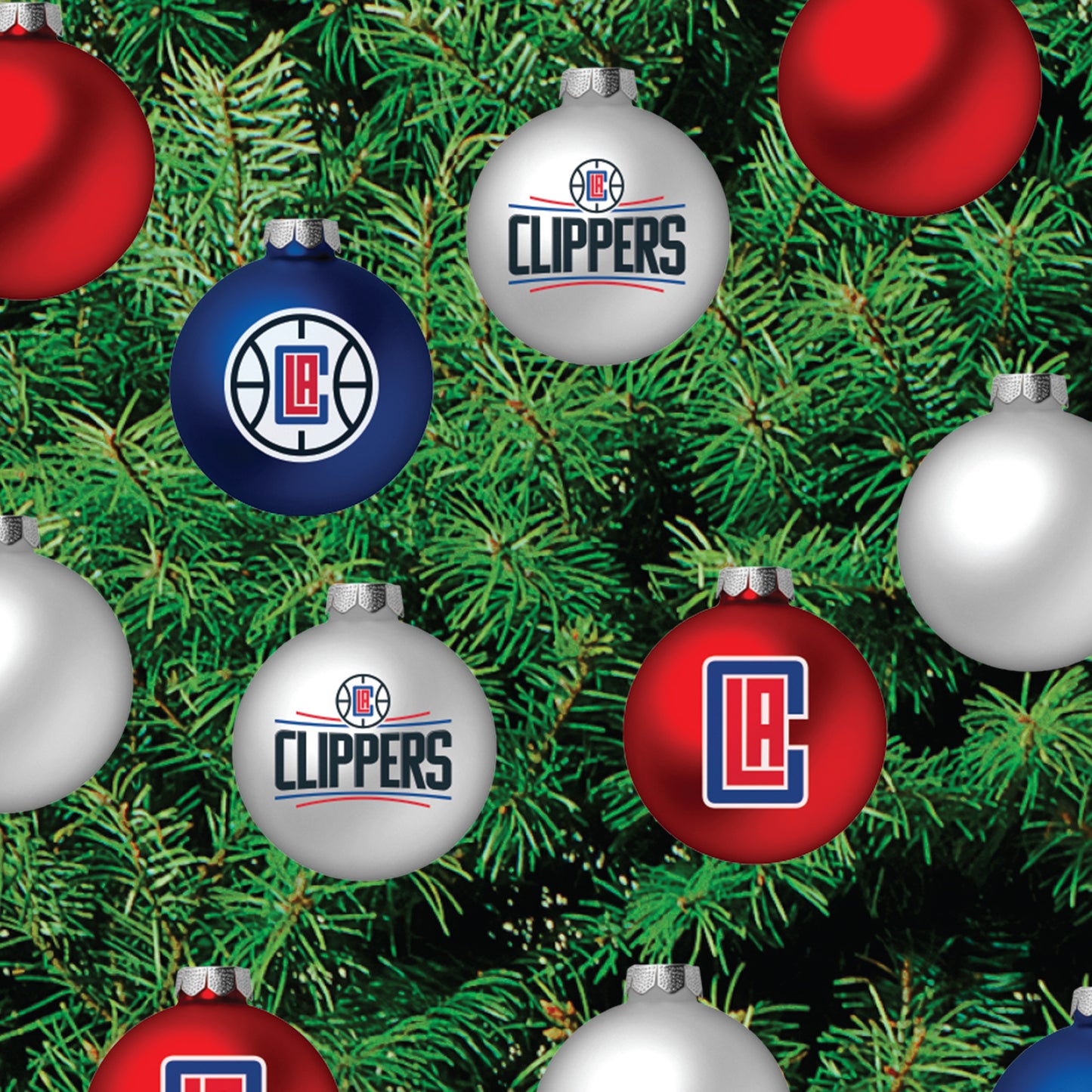 Los Angeles Clippers - Decorate Your Own Christmas Tree - Official NBA - Reusable Vinyl Wall Decals