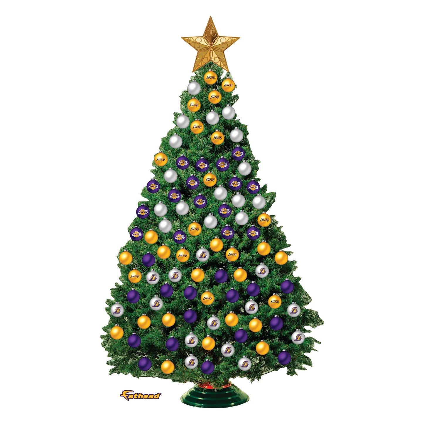 Los Angeles Lakers - Decorate Your Own Christmas Tree - Official NBA - Reusable Vinyl Wall Decals