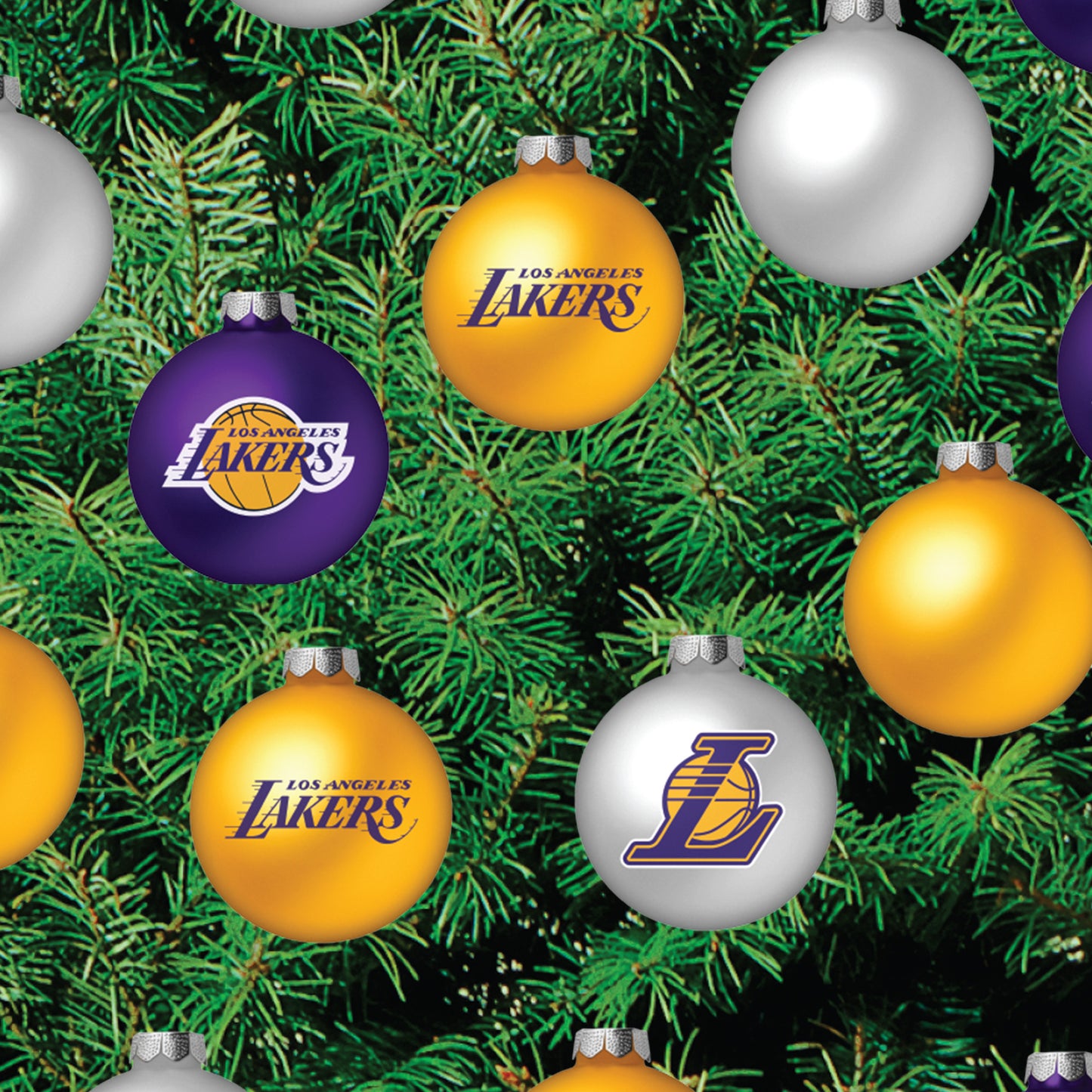 Los Angeles Lakers - Decorate Your Own Christmas Tree - Official NBA - Reusable Vinyl Wall Decals