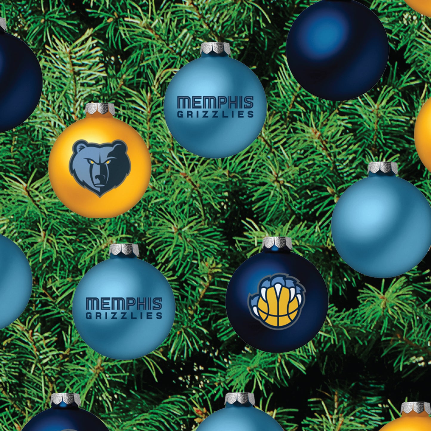 Memphis Grizzlies - Decorate Your Own Christmas Tree - Official NBA - Reusable Vinyl Wall Decals