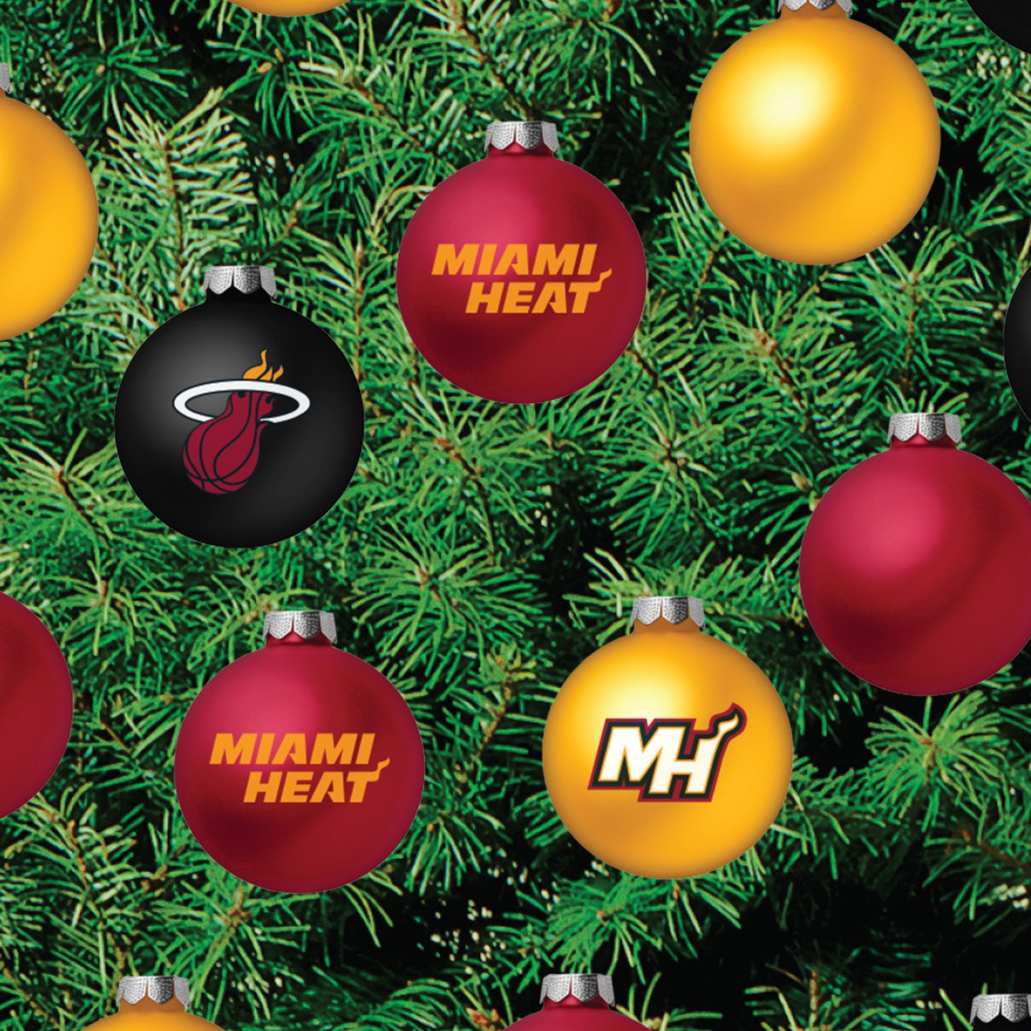 Miami Heat - Decorate Your Own Christmas Tree - Official NBA - Reusable Vinyl Wall Decals