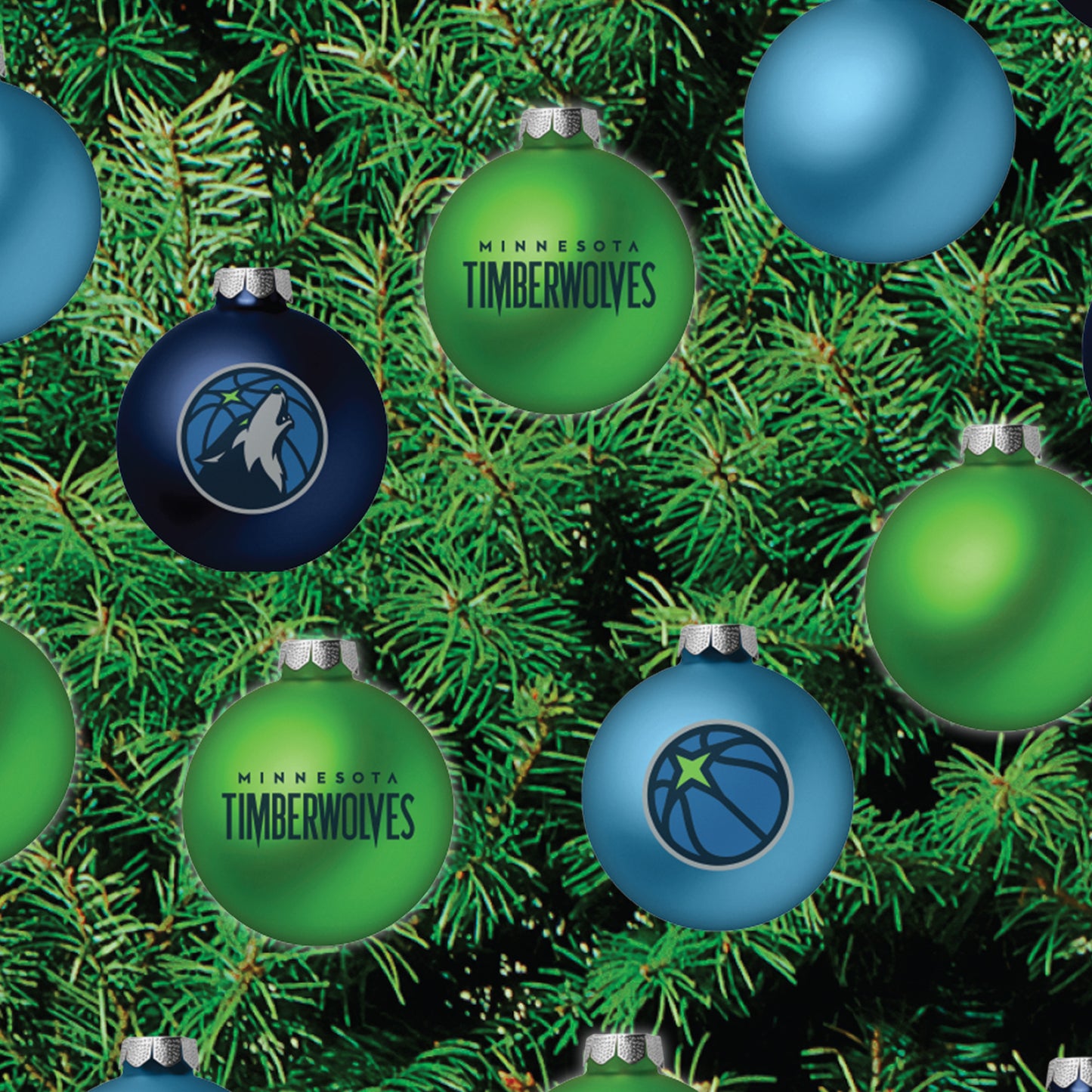 Minnesota Timberwolves - Decorate Your Own Christmas Tree - Official NBA - Reusable Vinyl Wall Decals