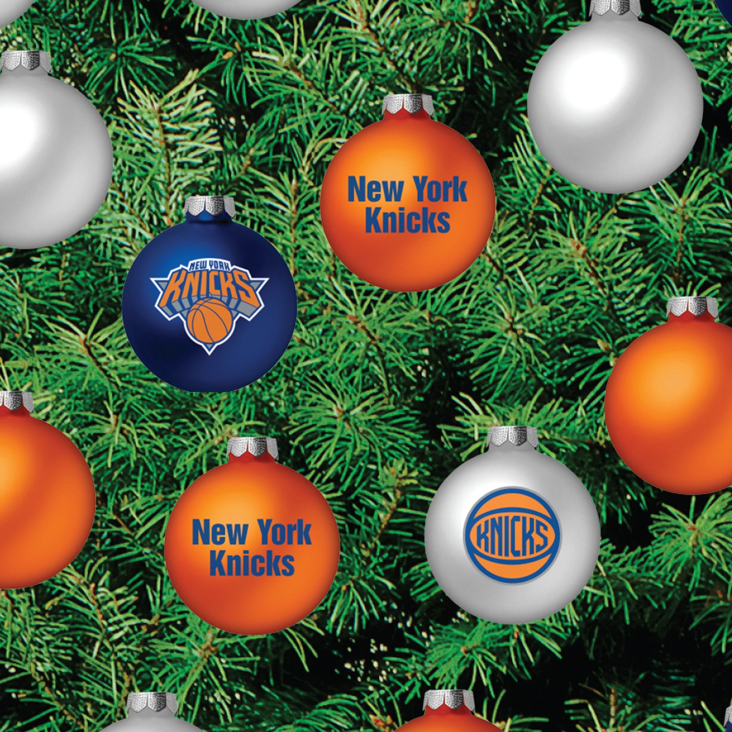 New York Knicks - Decorate Your Own Christmas Tree - Official NBA - Reusable Vinyl Wall Decals