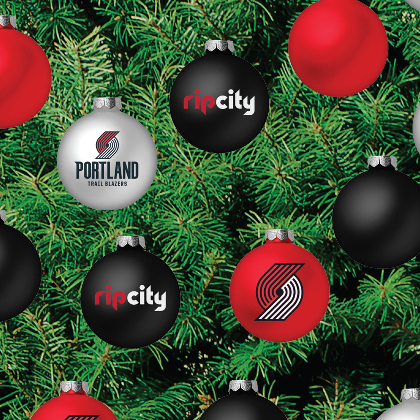 Portland Trail Blazers - Decorate Your Own Christmas Tree - Official NBA - Reusable Vinyl Wall Decals