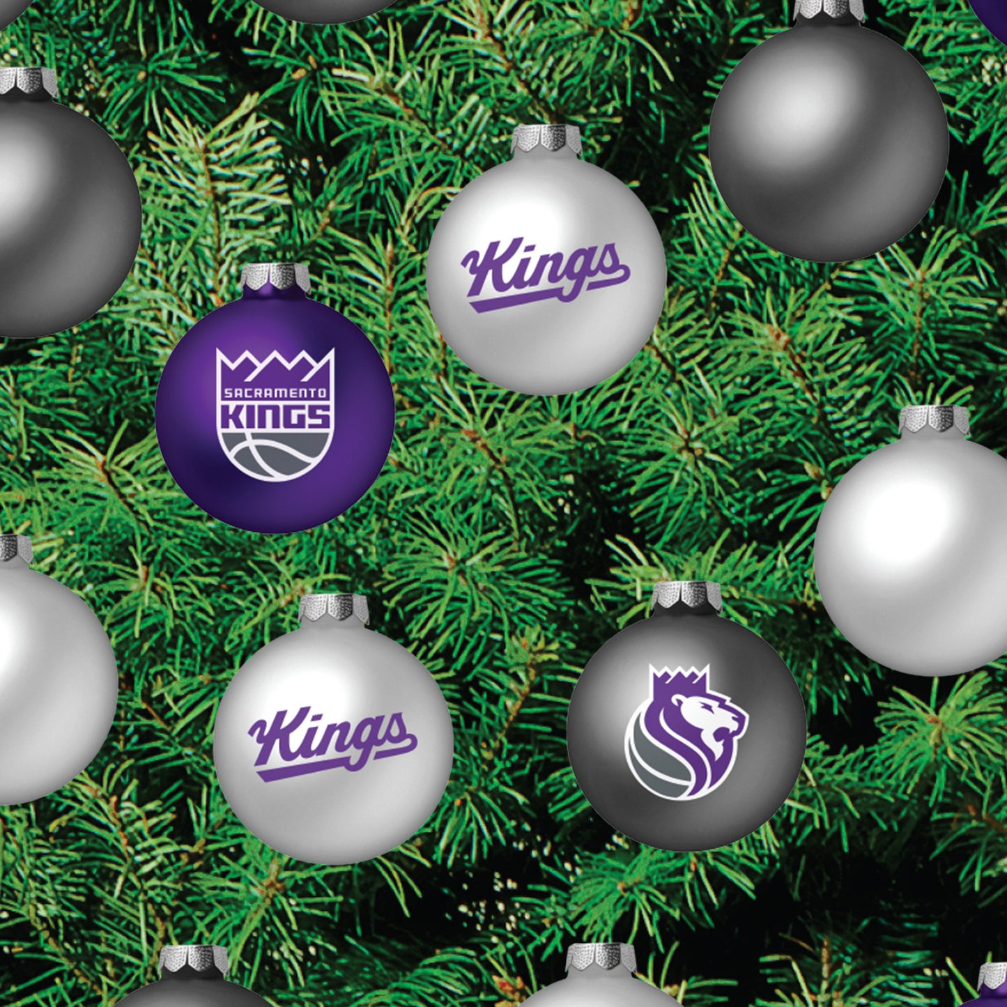 Sacramento Kings - Decorate Your Own Christmas Tree - Official NBA - Reusable Vinyl Wall Decals