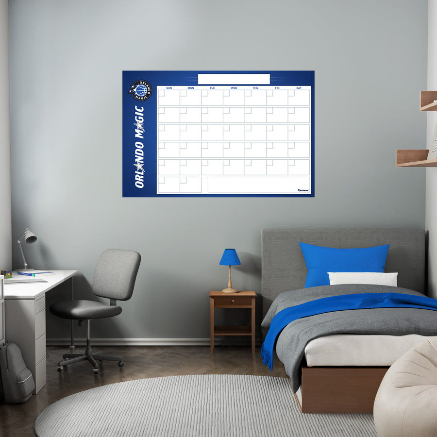 Orlando Magic - Dry Erase Calendar - Official NBA - Reusable Vinyl Wall Decal