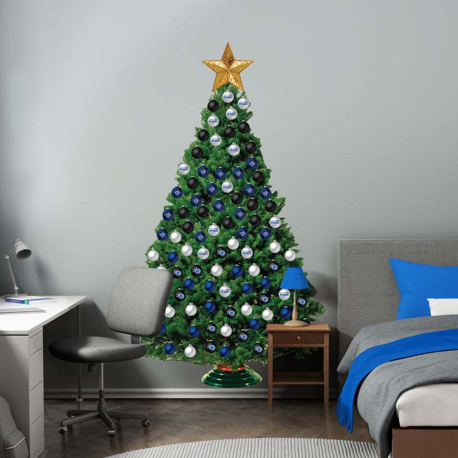 Orlando Magic - Decorate Your Own Christmas Tree - Official NBA - Reusable Vinyl Wall Decals