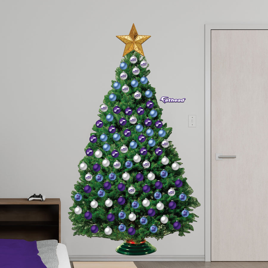 Utah Jazz - Decorate Your Own Christmas Tree - Official NBA - Reusable Vinyl Wall Decals