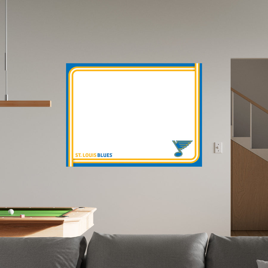 St. Louis Blues - Dry Erase Whiteboard - Official NHL - Reusable Vinyl Wall Decal