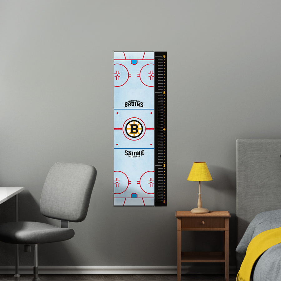 Boston Bruins - Rink Growth Chart - Official NHL - Reusable Vinyl Wall Decal