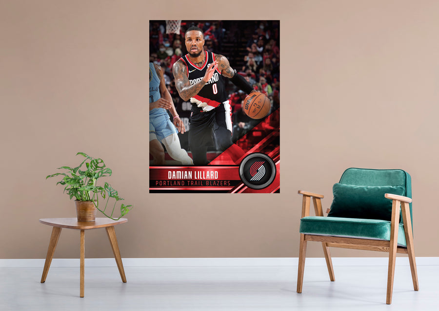 Damian Lillard - Peel & Stick Poster - Official NBA - Portland Trail Blazers - Reusable Vinyl Wall Decal