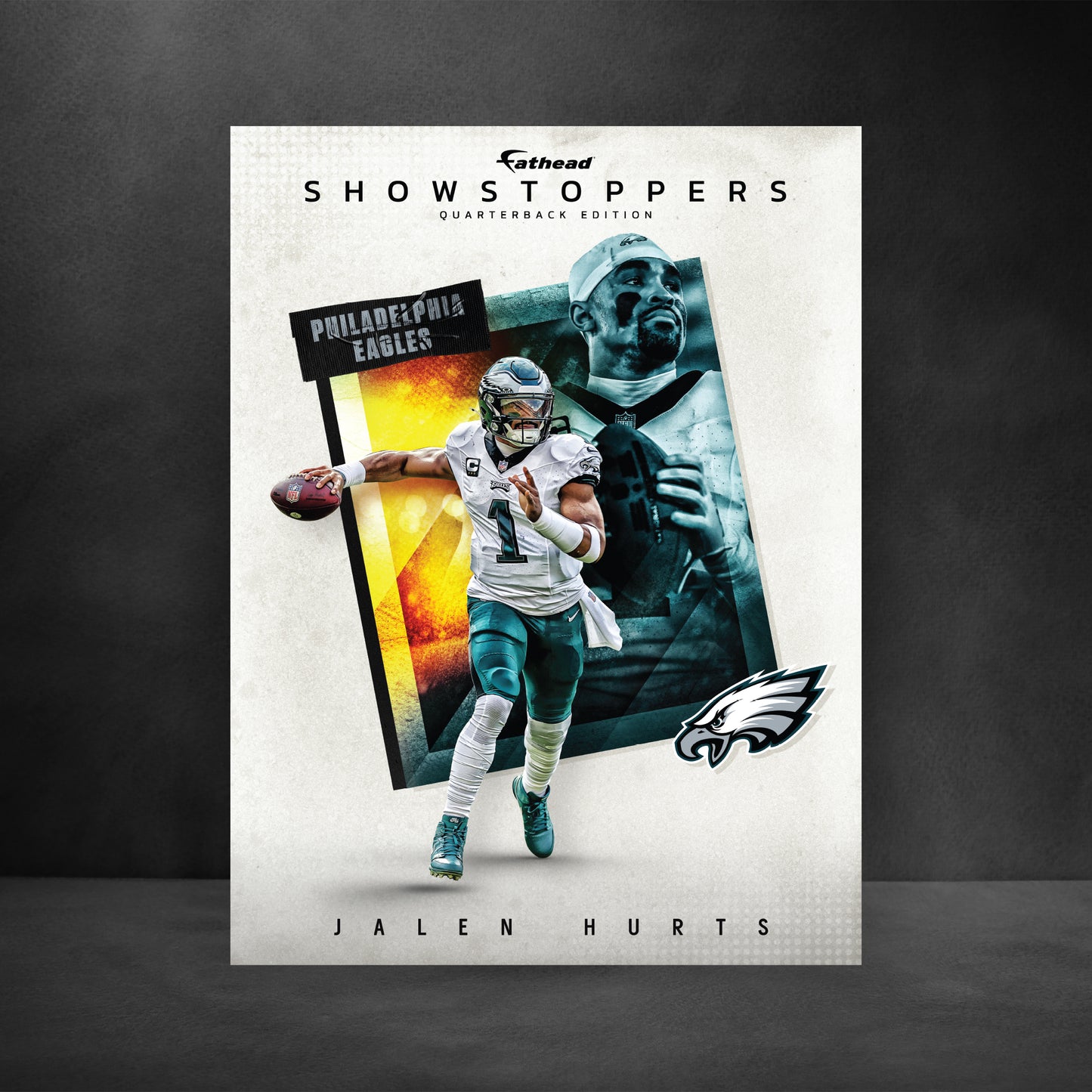 Philadelphia Eagles: Jalen Hurts Showstopper Poster        - Officially Licensed NFL Removable     Adhesive Decal