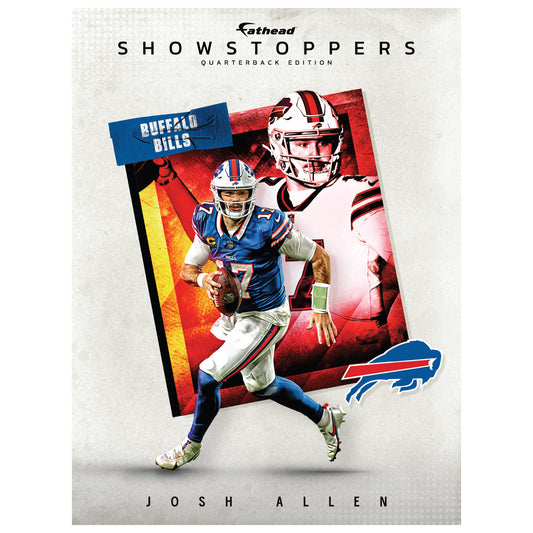 Buffalo Bills: Josh Allen Showstopper Poster        - Officially Licensed NFL Removable     Adhesive Decal