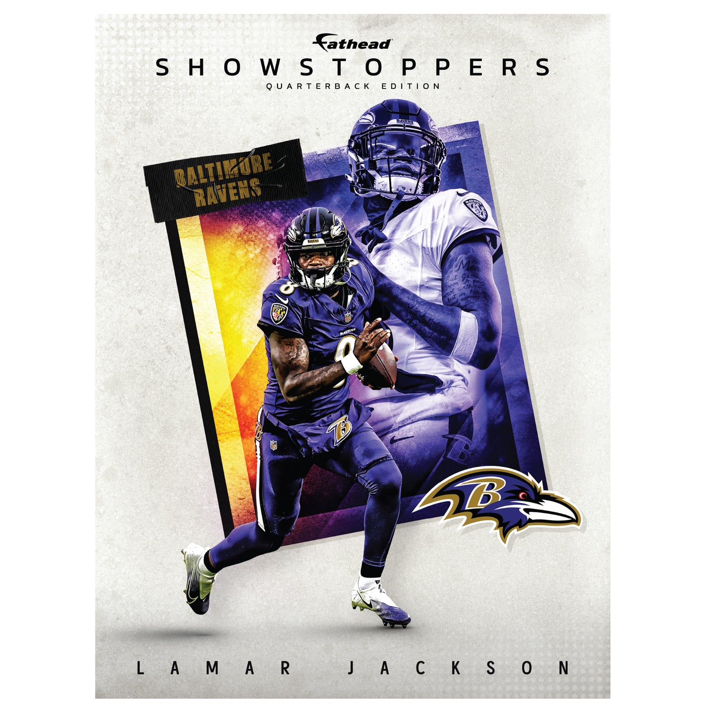 Baltimore Ravens: Lamar Jackson Showstopper Poster        - Officially Licensed NFL Removable     Adhesive Decal