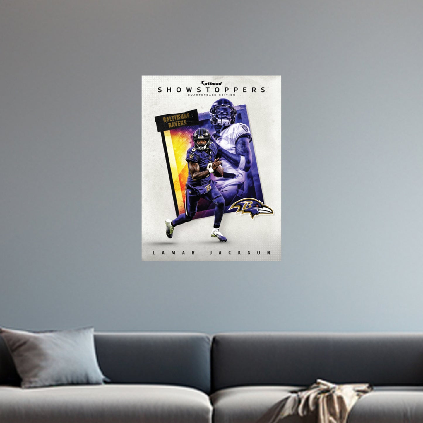 Baltimore Ravens: Lamar Jackson Showstopper Poster        - Officially Licensed NFL Removable     Adhesive Decal