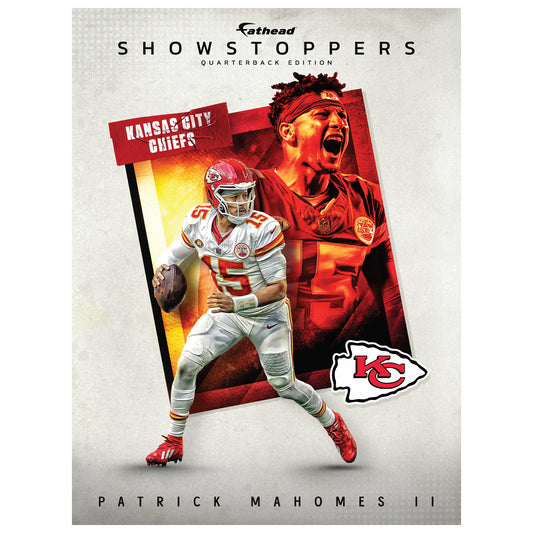 Kansas City Chiefs: Patrick Mahomes II Showstopper Poster        - Officially Licensed NFL Removable     Adhesive Decal