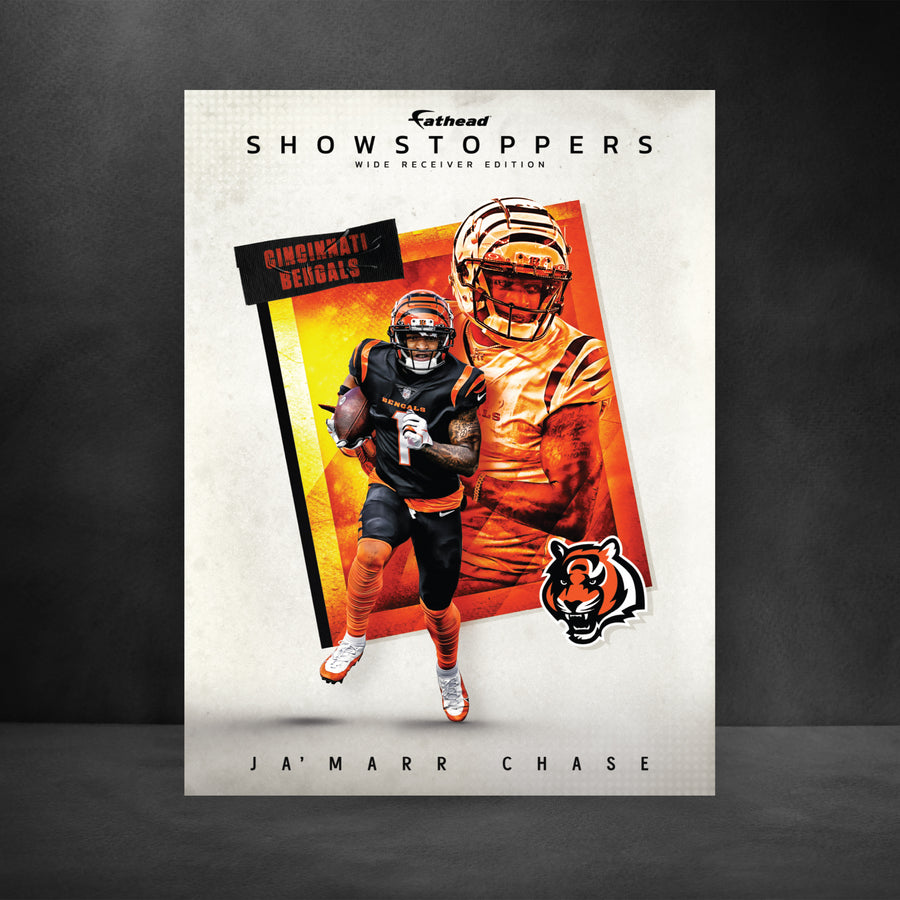 Ja'Marr Chase - Showstopper Peel & Stick Poster - Official NFL - Cincinnati Bengals - Reusable Vinyl Wall Decal