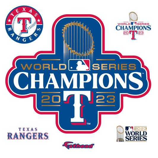 Texas Rangers:   World Series Champions Logo        - Officially Licensed MLB Removable     Adhesive Decal