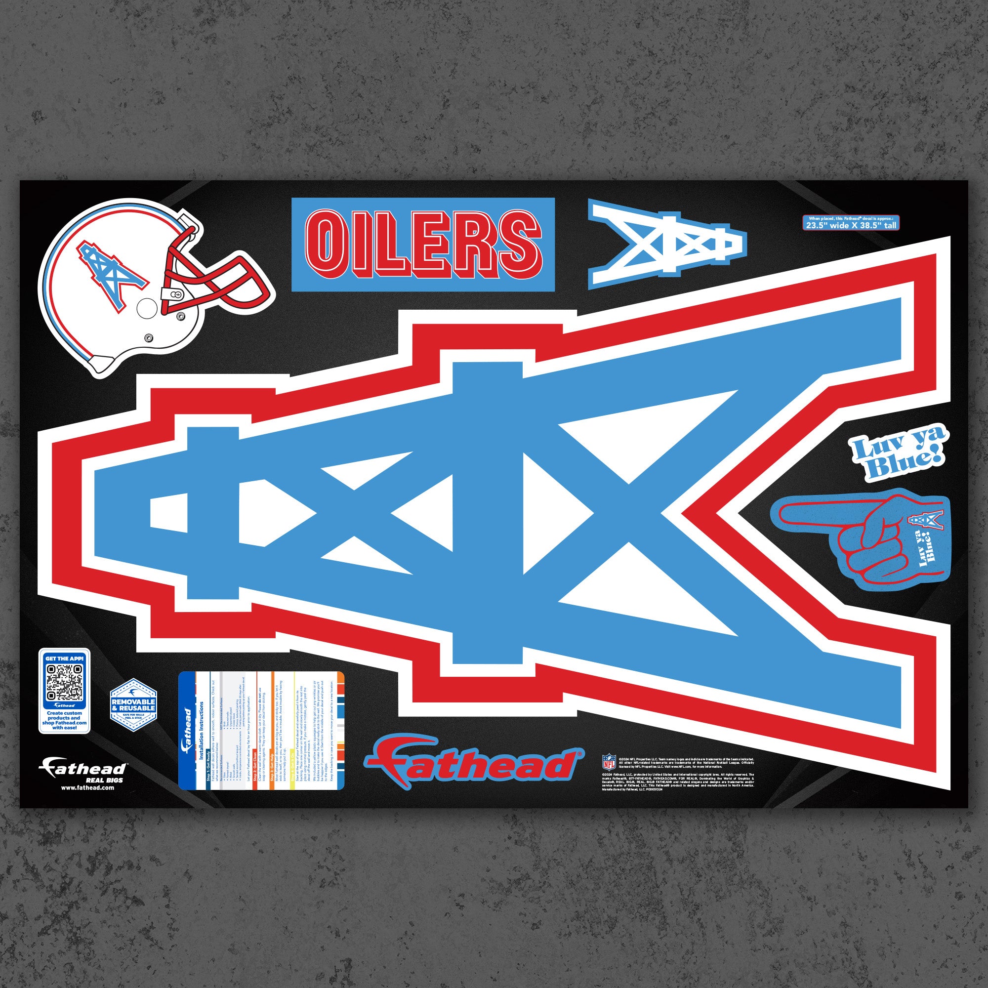 Nfl Pilers Houston Oilers - RealBig Classic Logo Collection - Official NFL - Reus ...