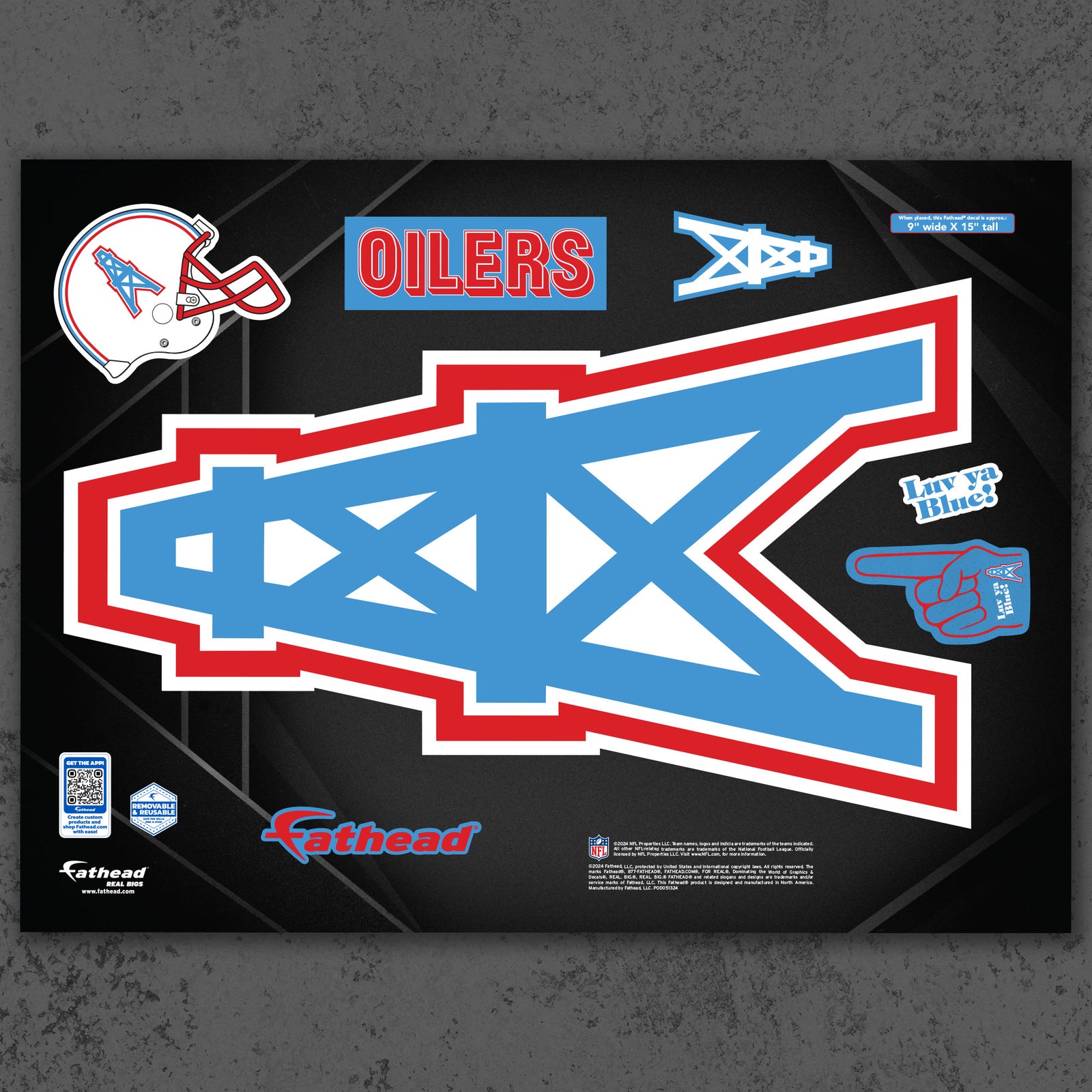 Nfl Pilers Houston Oilers - RealBig Classic Logo Collection - Official NFL - Reus ...