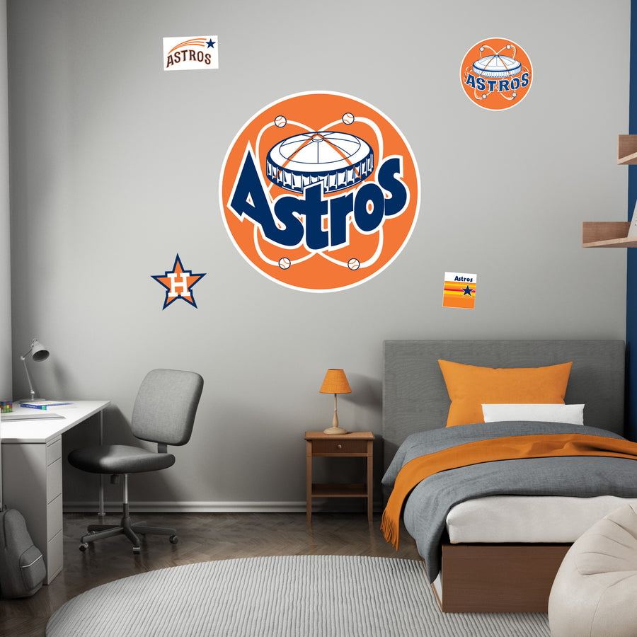Houston Astros - RealBig Classic Logo Collection - Official MLB - Reusable Vinyl Wall Decals